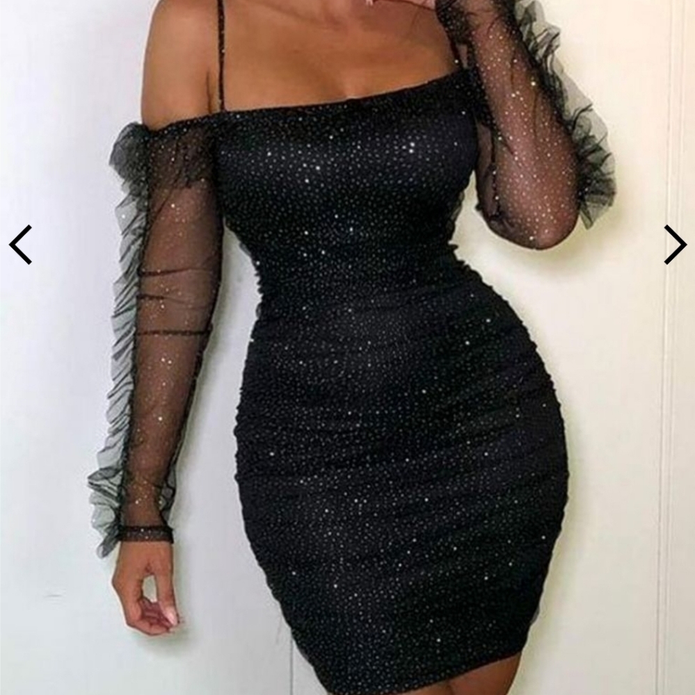 Black Sparkle Party Dress US 2-4